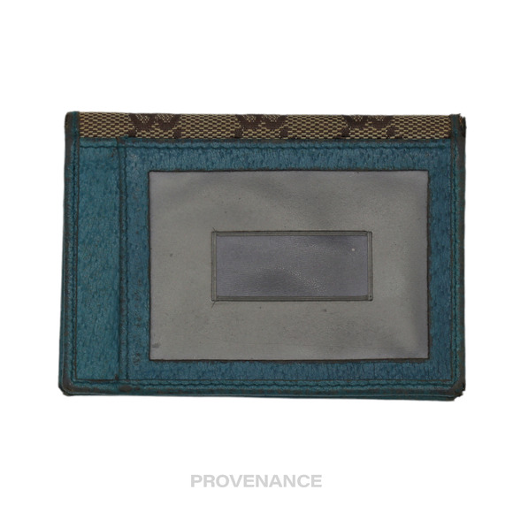 🔴 Gucci Card Wallet - GG Canvas Blue - Picture 2 of 7